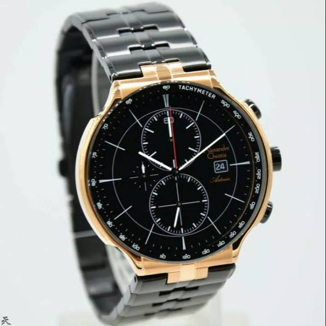 ALEXANDRE CHRISTIE AC6477 MC / AC 6477 MC ROSEGOLD BLACKJAM TANGAN ORI