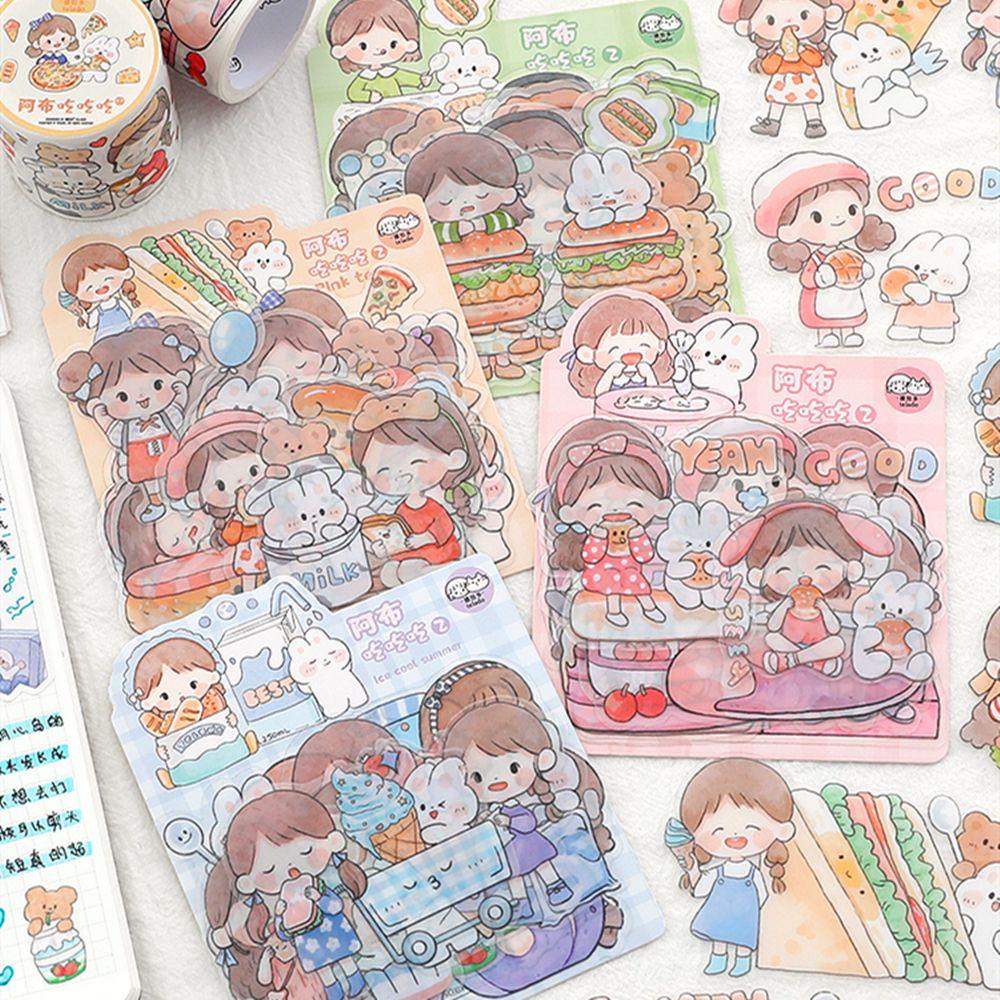 Suyo 27pcs Stiker Motif Kartun Kelinci Lucu Untuk Dekorasi Diary / Jurnal