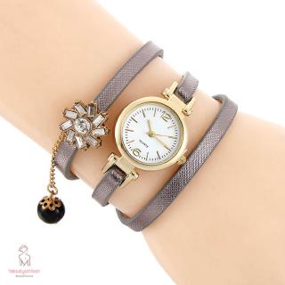 1Pc Jam Tangan Quartz Wanita Model Gelang  Lilit  Bahan 