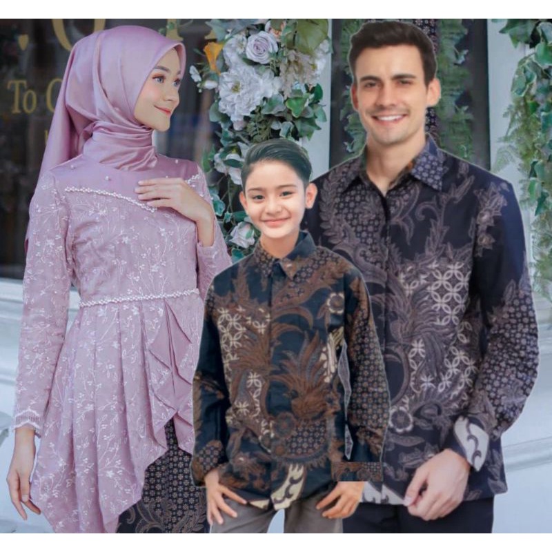 Batik couple kebaya lamaran batik couple family batik keluarga batik couple moderen batik pria Batik couple ayah dan anak