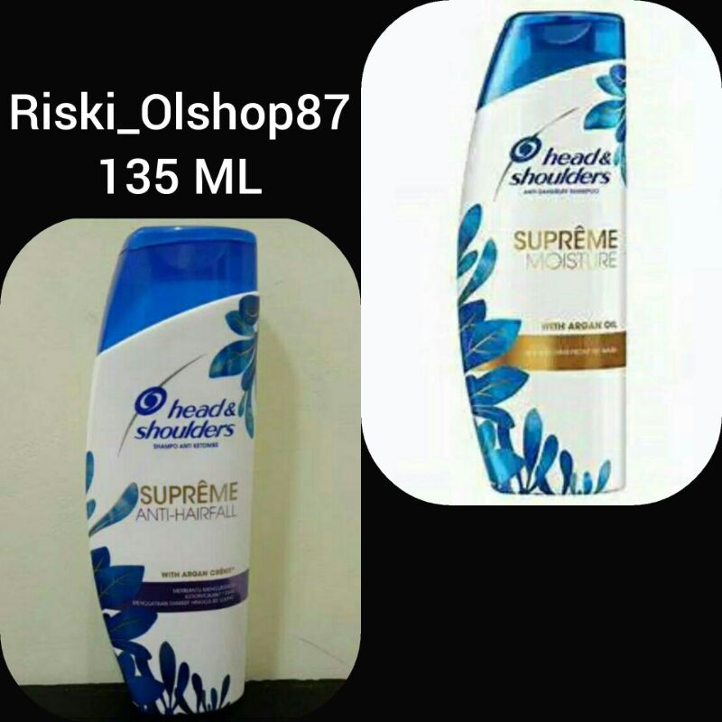 SHAMPOO HEAD &amp; SHOULDERS Anti KETOMBE SUPREME MOISTURE 135-300 ML (TERBARU)