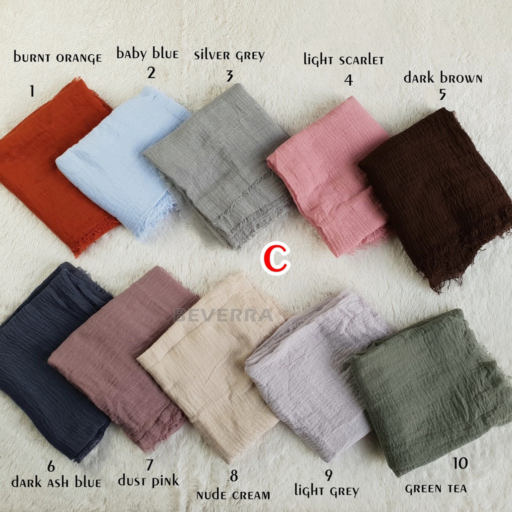 HIJAB PASHMINA CRINKLE COTTON SHAWL a28 BEVERRA PLISKET RAWIS negro shawl hijab kusut krinkle-4