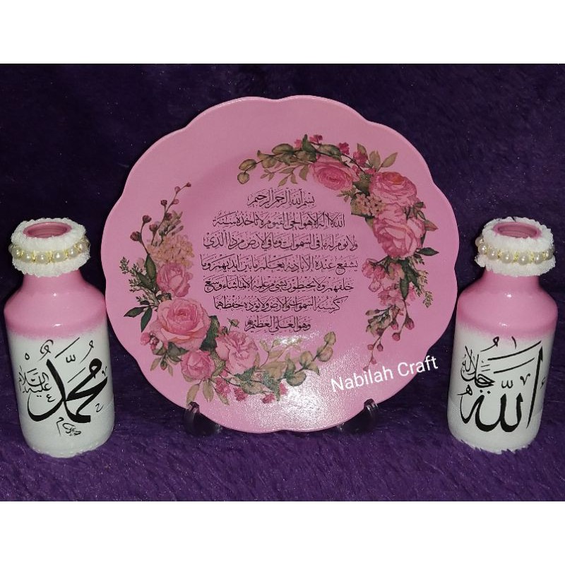 Pajangan Botol & Piring Kaca Cantik
