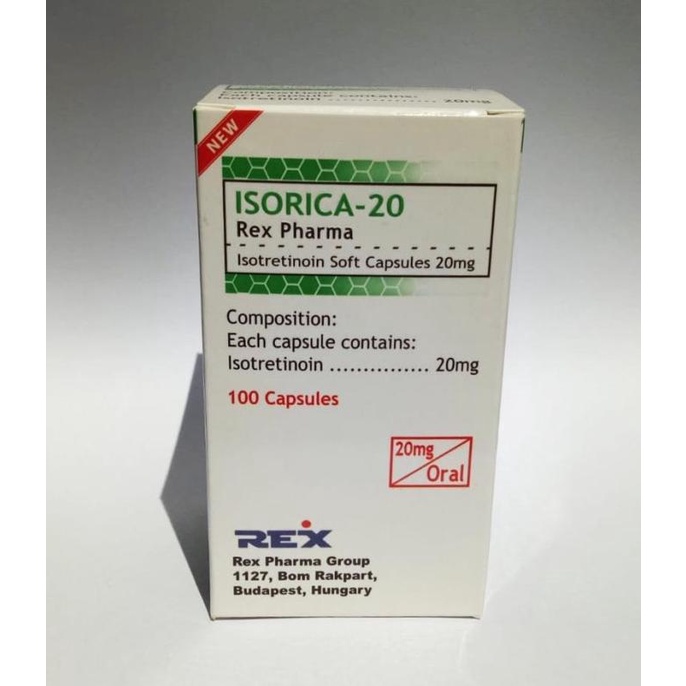 Isorica 10mg / Isorica 20mg Obat Jerawat 100 Kapsul
