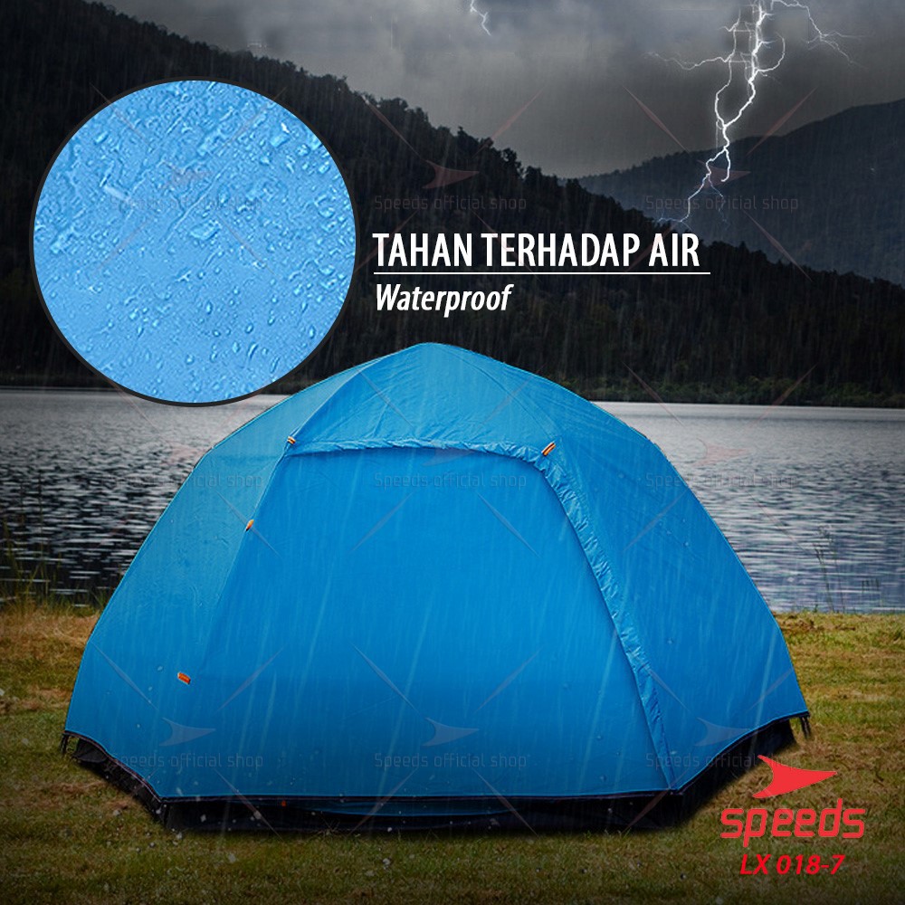 SPEEDS Tenda Camping Tenda Kemah otomatis portable Orang Lipat Portable Type Pyramid Besar 018-7