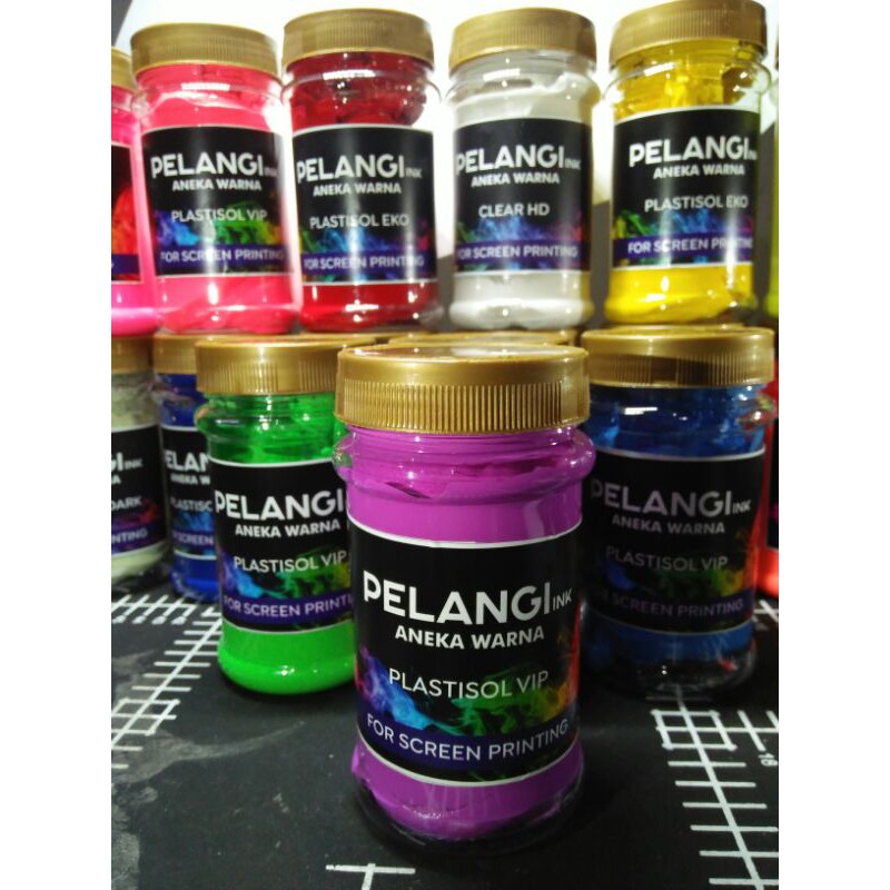 

Fluo violet 200 gram cat tinta sablon plastisol flo violet utk meja sablon rel thailand portable