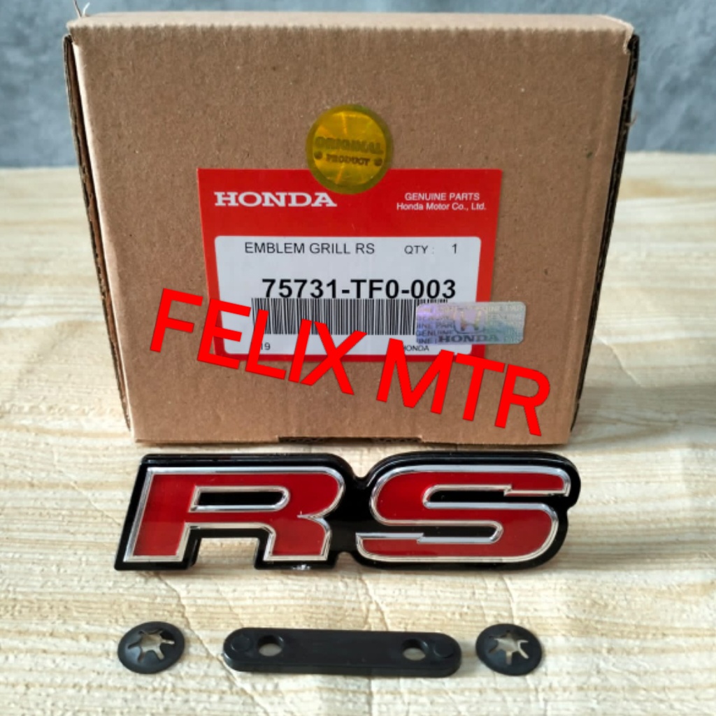 EMBLEM LOGO RS GRILL DEPAN JAZZ RS NEW BRIO