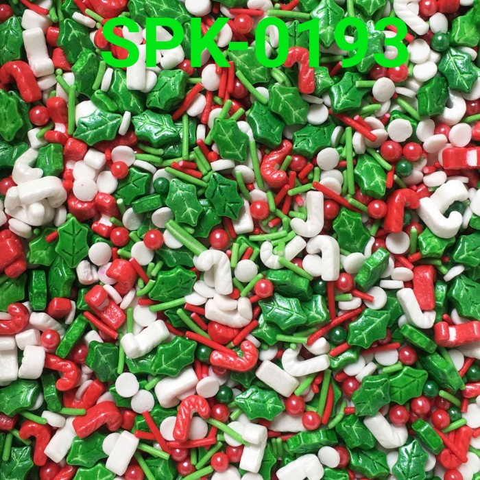 

SPK-0193 SPRINKLES SPRINKLE SPRINKEL 1KG 1 KILO NATAL CANDYCANE DAUN TERMURAH