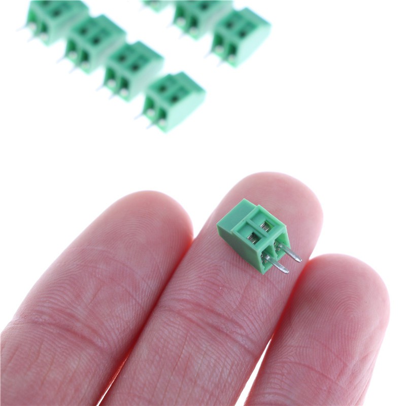 10Pcs/Set Terminal Block KF128 Desain 2 Lubang 2.54mm untuk PCB Universal