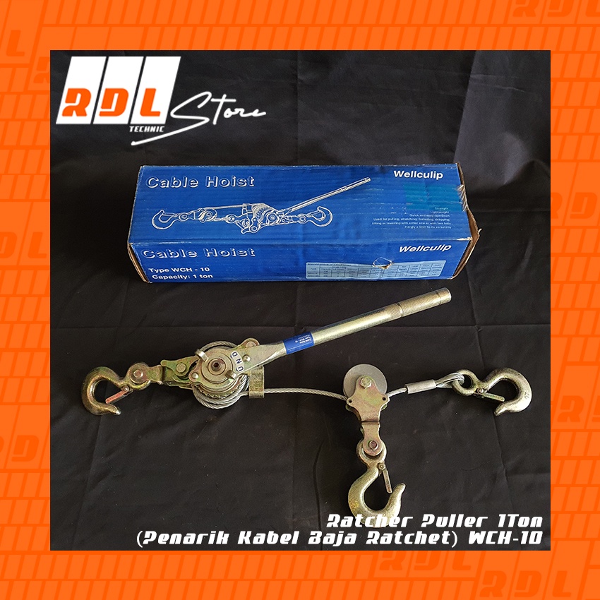 Ratchet Puller 1Ton (Penarik Kabel Baja Ratchet) WCH-10