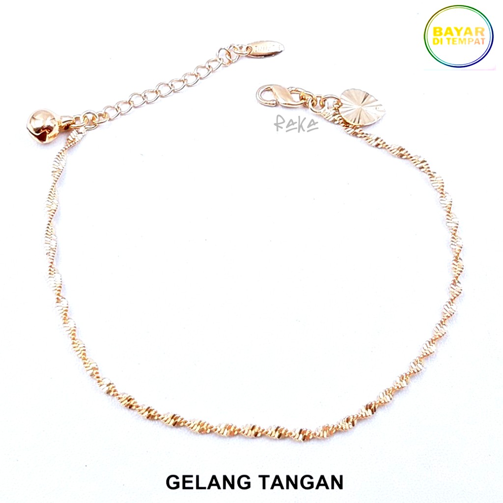 Raka Acc - Gelang Tangan Xuping Borsalino Kecil Gold Perhiasan Wanita Menawan Lapis Emas 18k 122