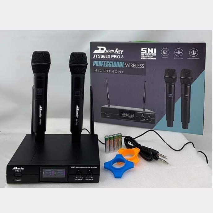 Microphone Mic Wireless Dusenberg Pro 8 UHF 2 Mic Handle vokal Original