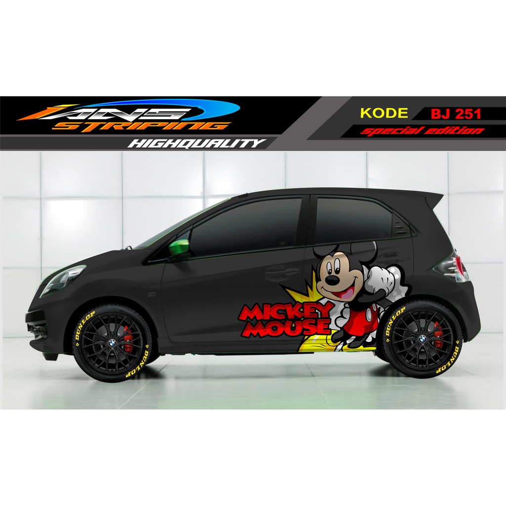 STIKER MOBIL HONDA BRIO, JAZZ, ATOS, KARIMUN, YARIS, MOBILIO, AGYA / STIKER MOBIL