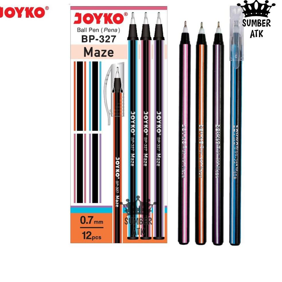 

☄ Ball Pen Pulpen Pena Joyko BP-327 Maze 0.7 mm 1 BOX 12 PCS ら