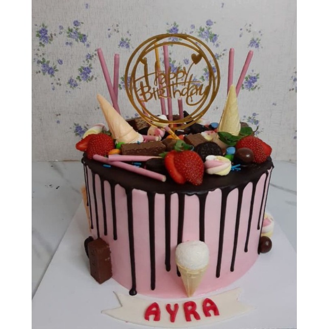 

Coklat Ganache(Cake Ultah Kekinian) Free Topper Cake