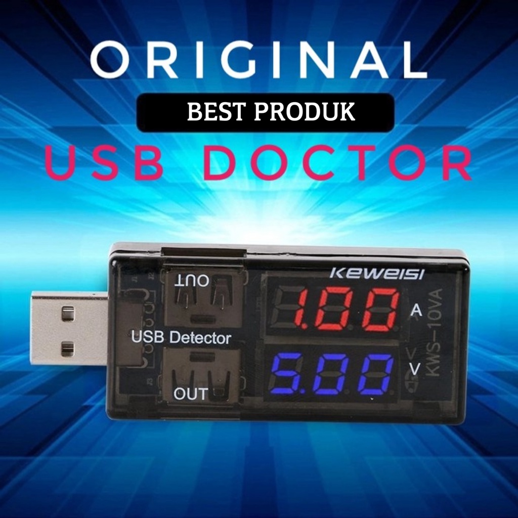 USB CHARGER DOCTOR POWER CURRENT AND VOLTMETER TESTER / MULTIMETER PENGUKUR ARUS TEGANGAN DAN ARUS A