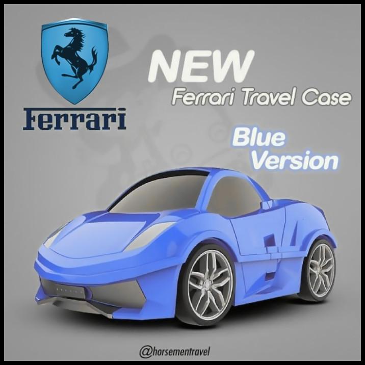 Tas Koper Anak Mobil Ferrari Travel Case Remote Car Trolley Hm1005