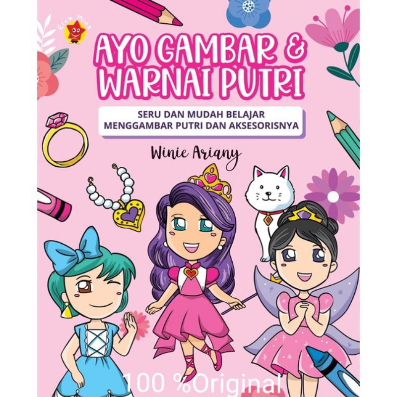 Ayo gambar dan warnai putri original