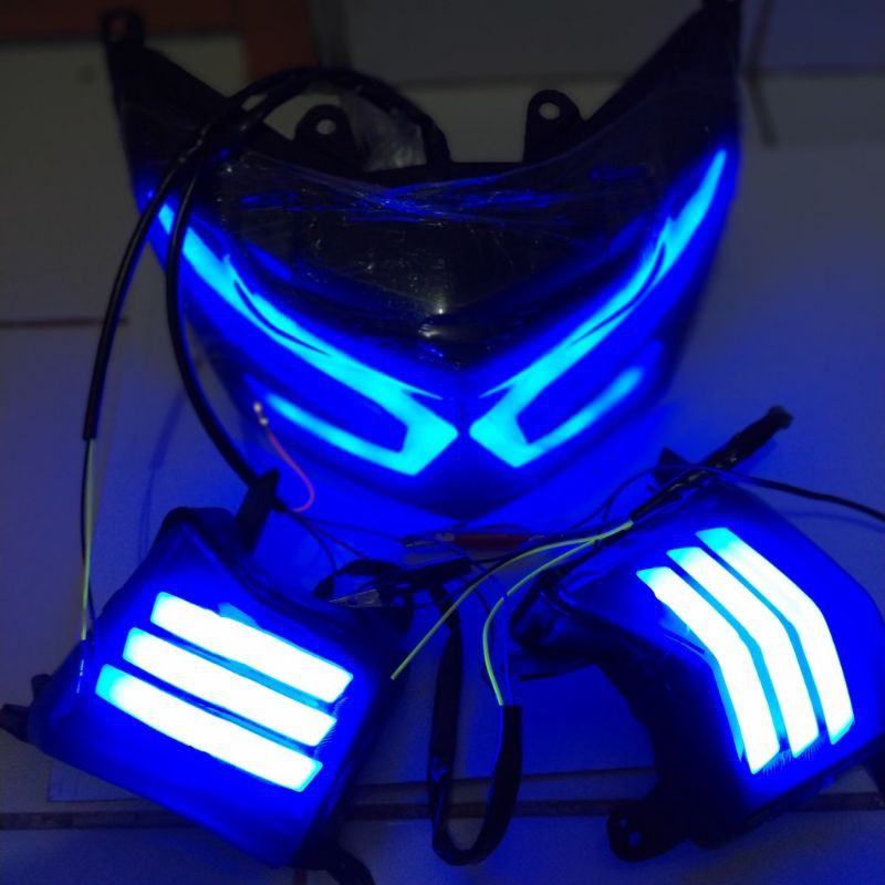 PAKET LAMPU STOP NMAX LEXUS PLUS SEN DEPAN NMAX WARNA PUTIH,MERAH,BIRU