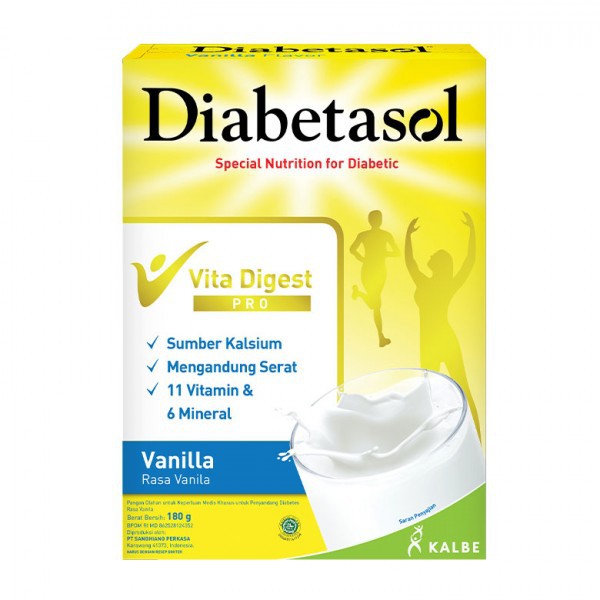 

DIABETASOL VITA DIGEST PRO SUSU RASA VANILLA 180 G