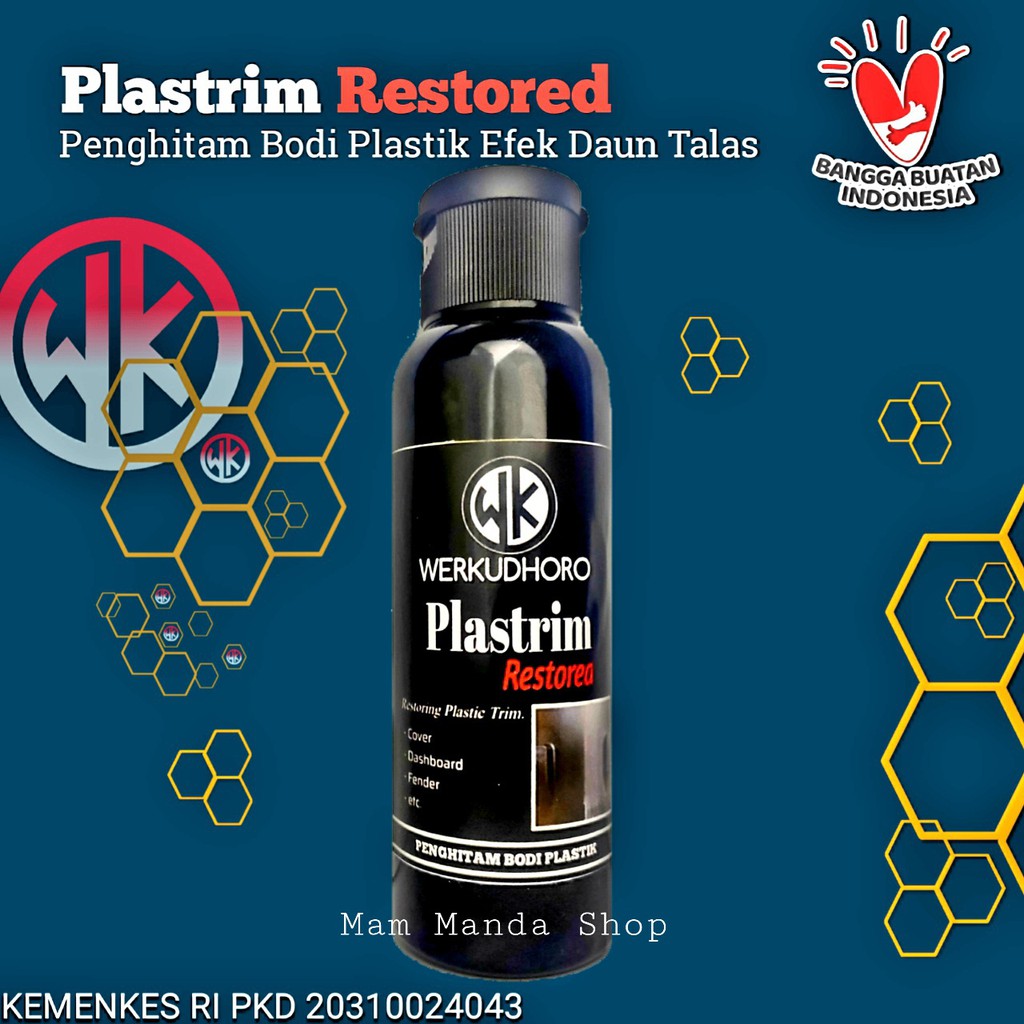 Plastrim Restored 100ml / Penghitam Body Motor / Dasboard / Body Kasar / Plastic Trim