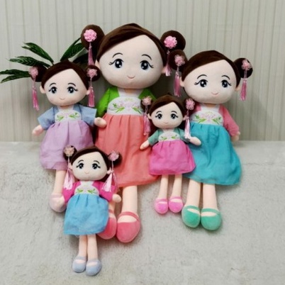 Boneka Cewe Korea Size 13&quot;/55cm/boneka anak perempuan/boneka lucu/boneka korea