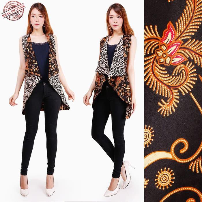 Atasan Bolero Haslie 2in1 Bolero Blazer Batik Wanita