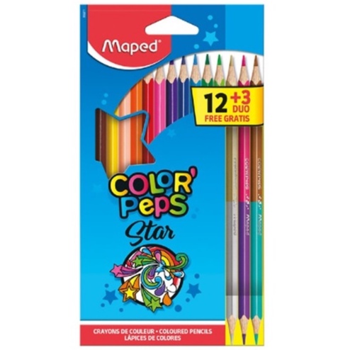 

Gramedia Banjarmasin - Maped 12 Color Peps cardboard box + 3 Duo