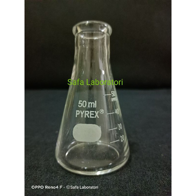 Erlenmeyer Flask / Labu Erlenmeyer 50 ml Pyrex / Erlenmeyer Glass