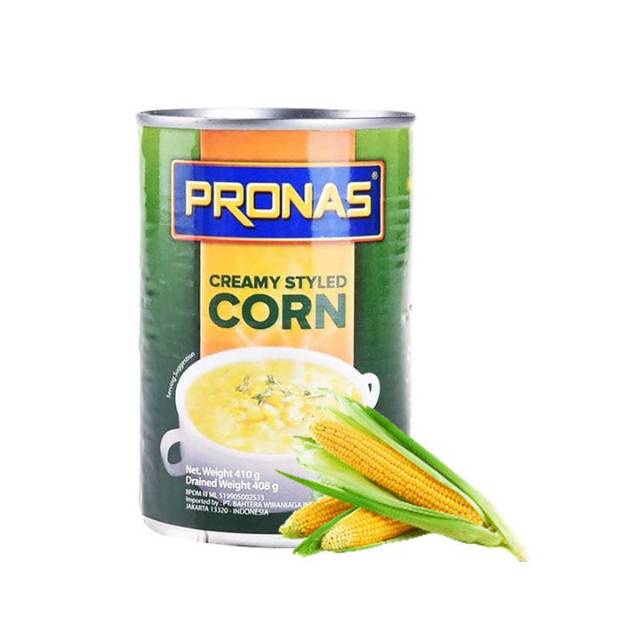 Pronas Cream Styled Corn Can 410 gram