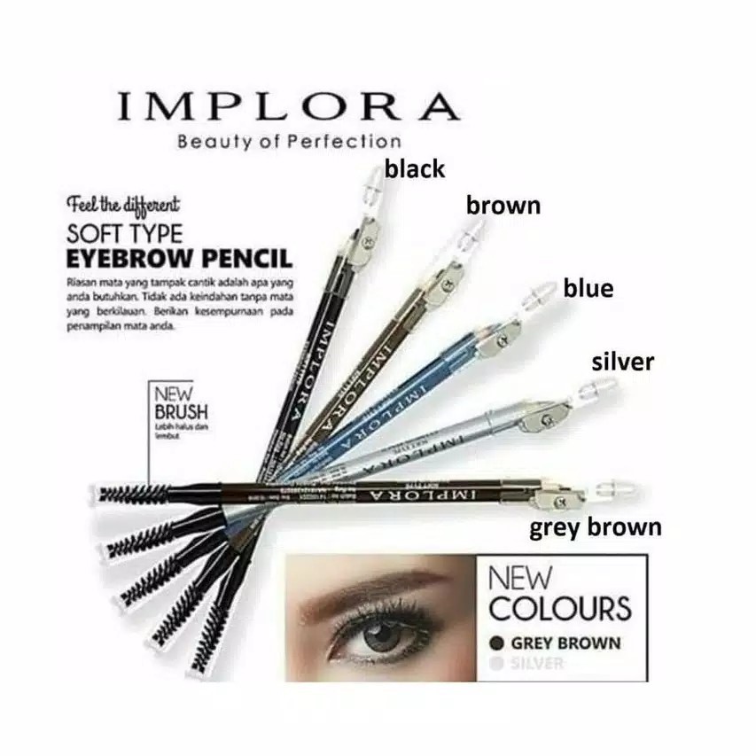 ^ KYRA ^ Implora (✔️BPOM) Pensil Alis 2.5 gram soft eyebrow pencil Pensil Alis Implora