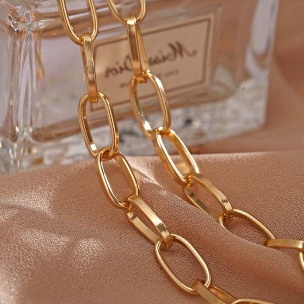 Mxbeauty Wanita Kalung Pesona Fashion Femme Rantai Klavikula Rantai Emas Perak Tebal chain Bracelet