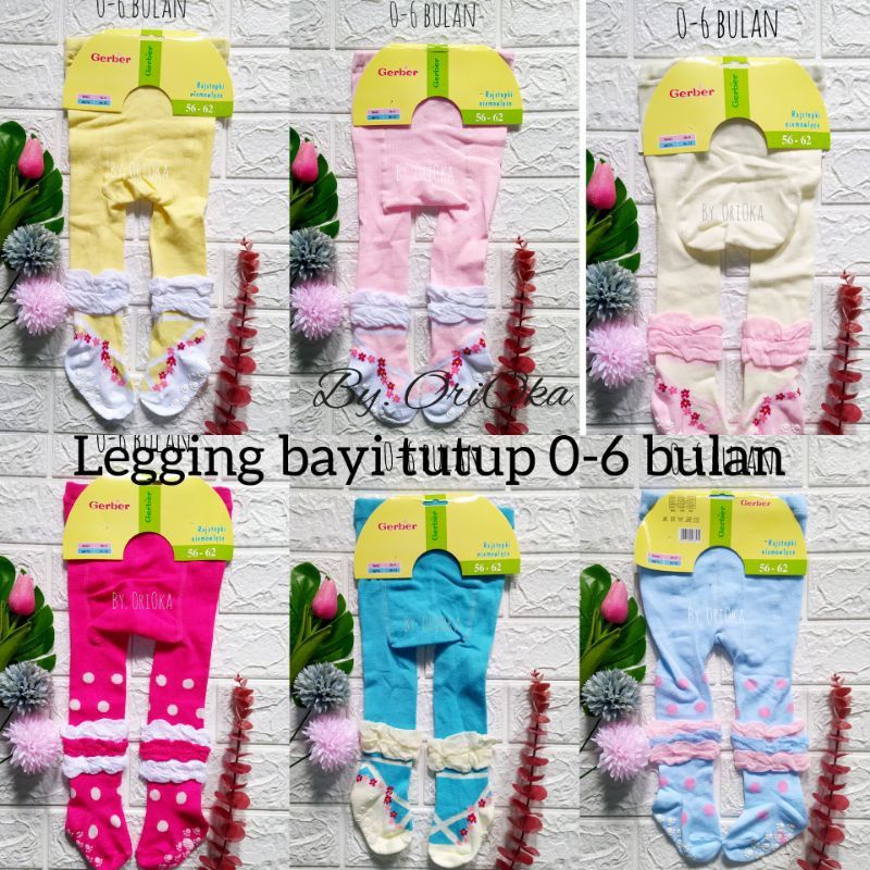 1 Pcs Legging Gerber Renda  Anak Perempuan Lucu Size 0-6 /6-12 Bln