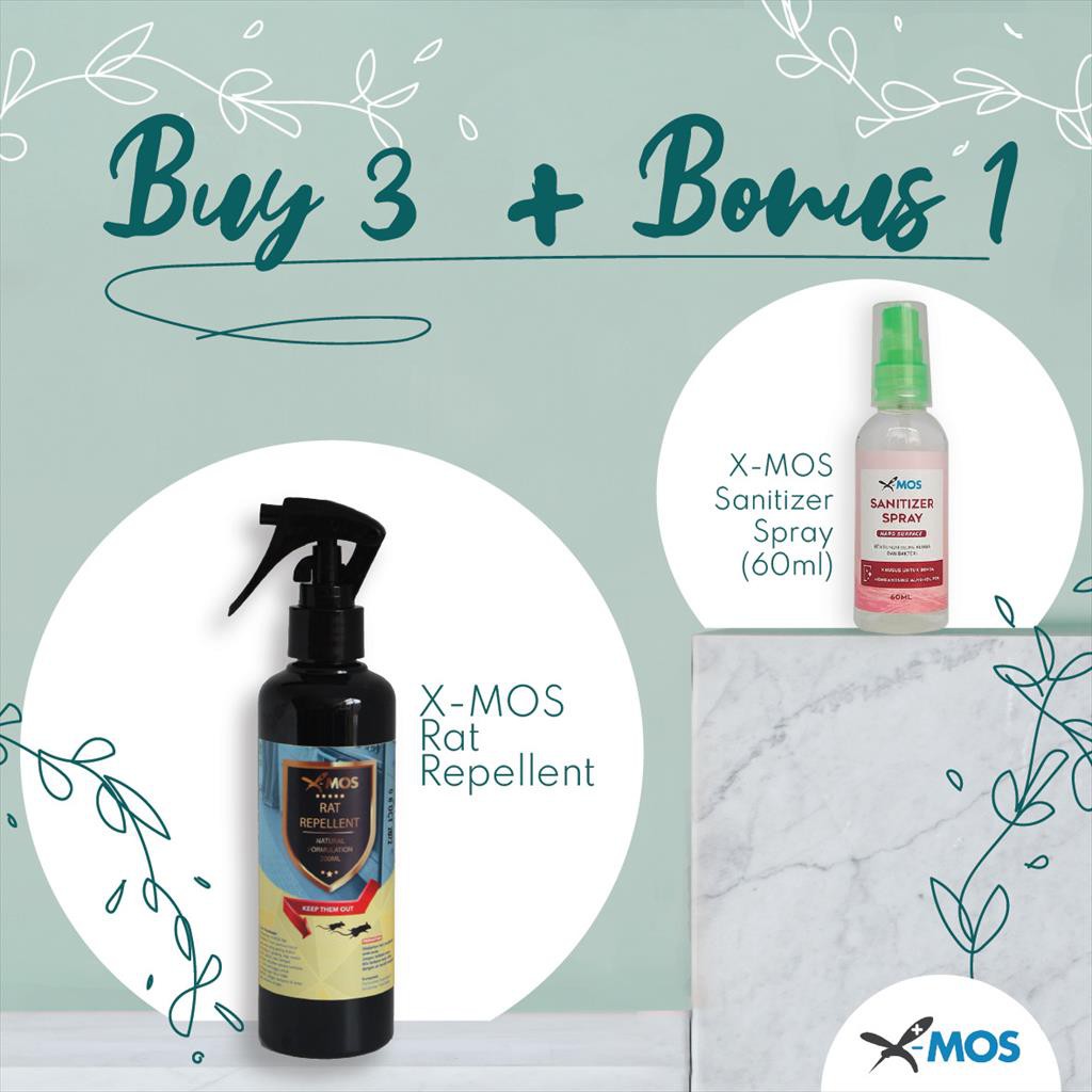 Paket XMOS 3 Rat repellent 250 ml pengusir tikus untuk kap mobil