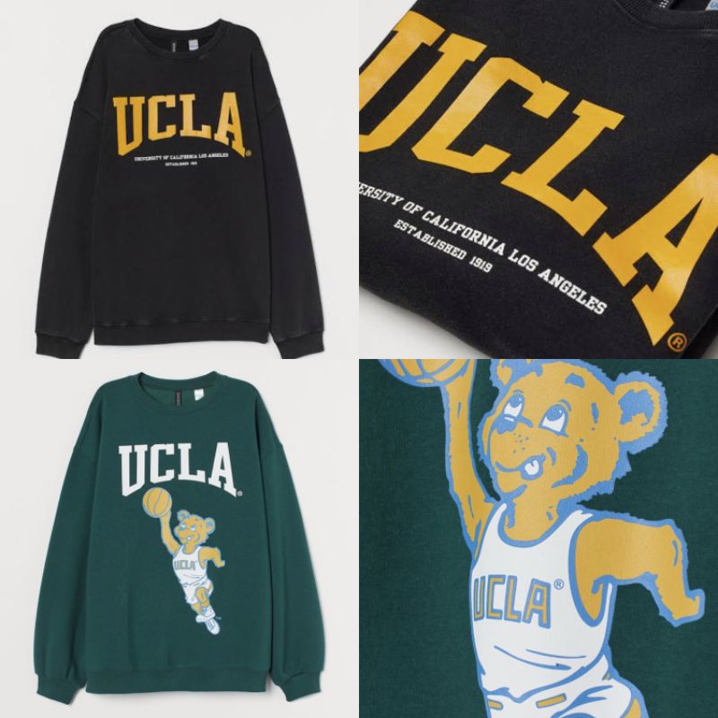 CREWNECK SWEATER H&M / HNM ORIGINAL MURAH FULL LABEL - UCLA