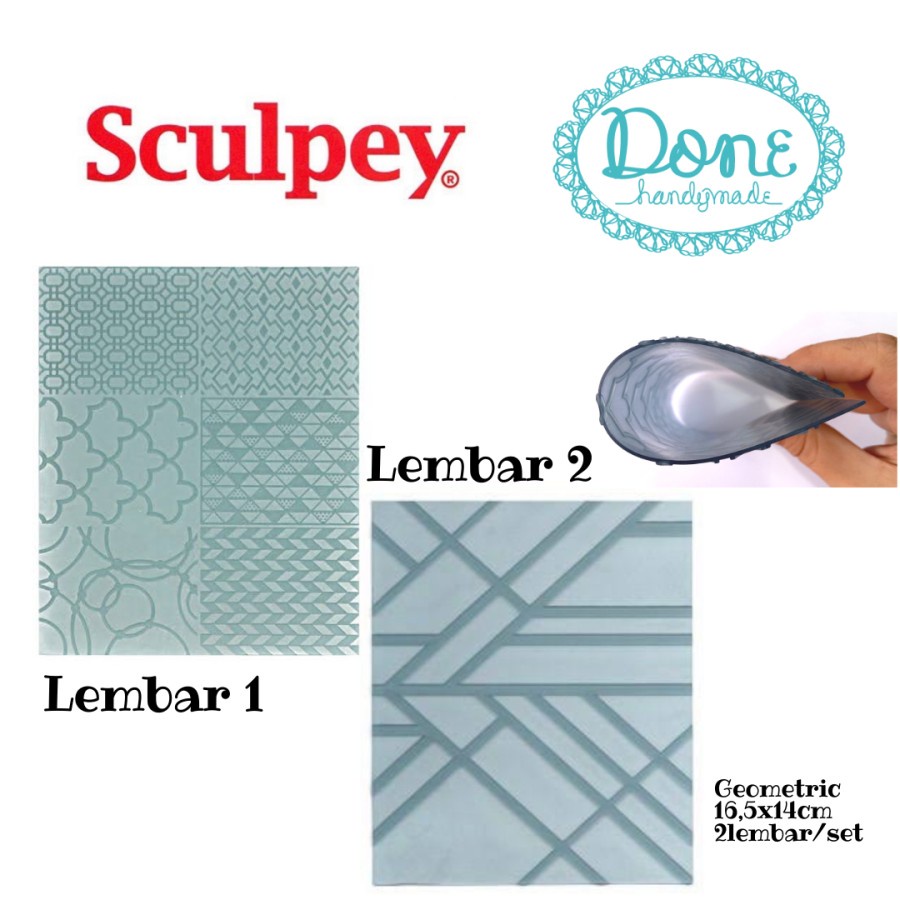 Done handymade texture sheet sculpey texture sheet lembar motif SPY033