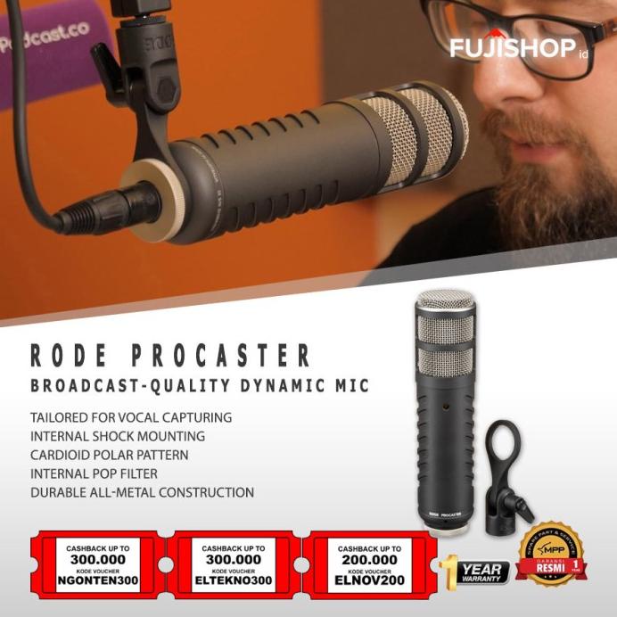 Jual Rode Procaster Broadcast Quality Dynamic Microphone Dp | Shopee ...