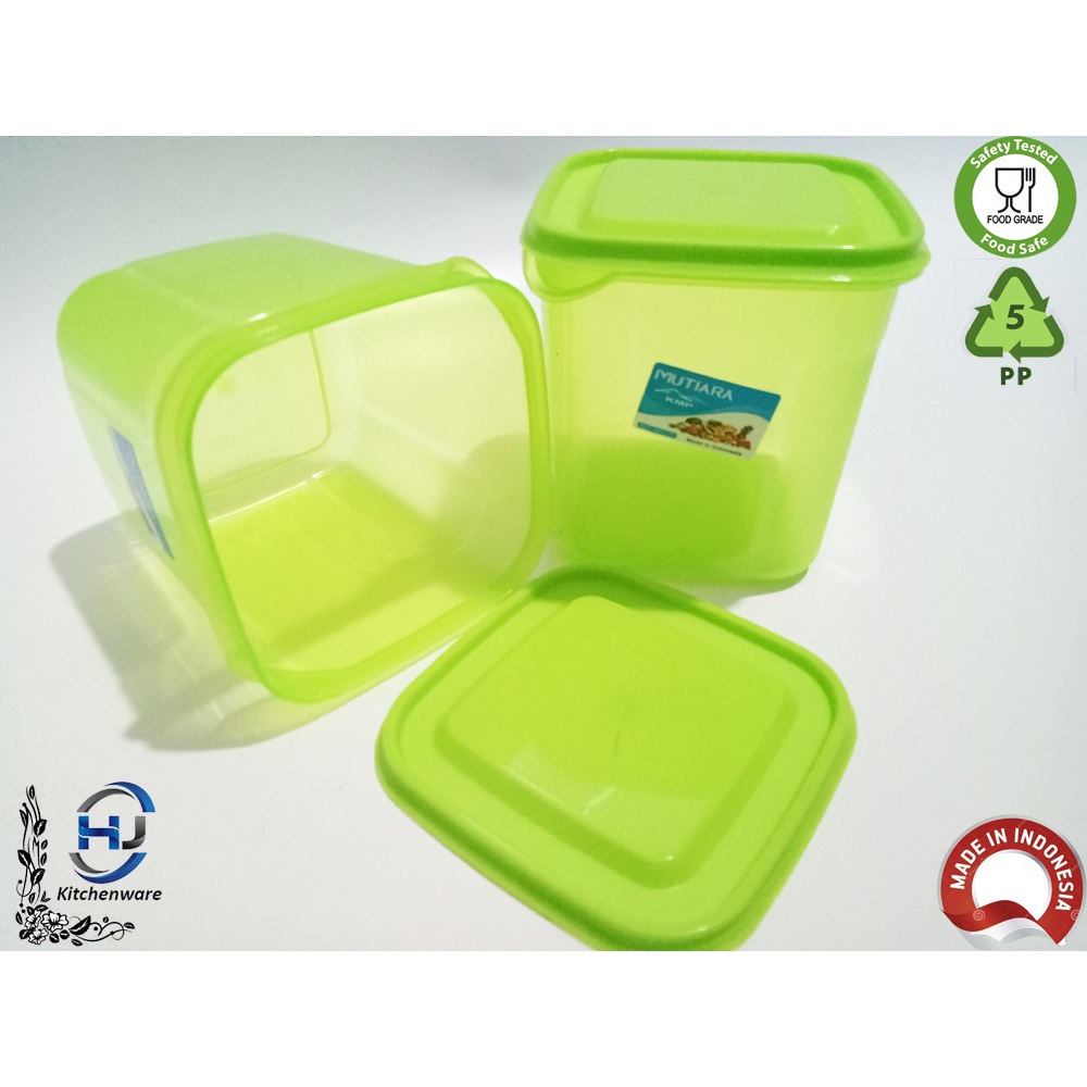 Toples Kotak Mutiara 700 ML / Toples Plastik / Toples Besar / BPL 033 / Kue / Murah