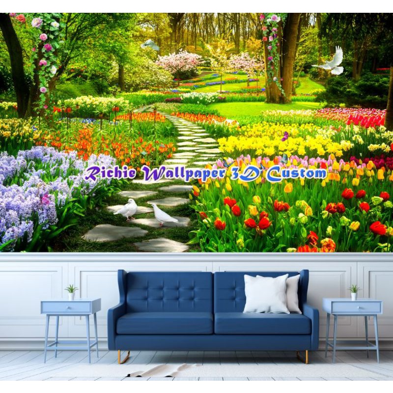 Wallpaper 3D Custom Motif Taman / pemandangan /nature