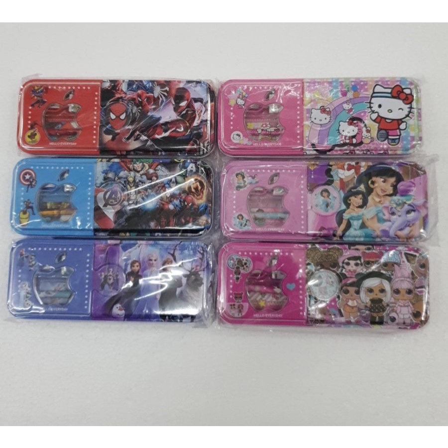

BOX PENSIL KALENG SET CC-33 | TEMPAT PENSIL