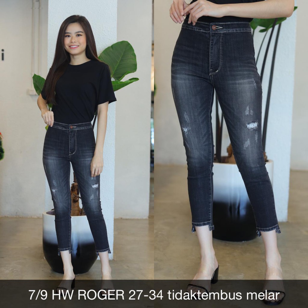  CELANA  JEANS  WANITA 7 9 HW ROGER BRAND JL Shopee  Indonesia
