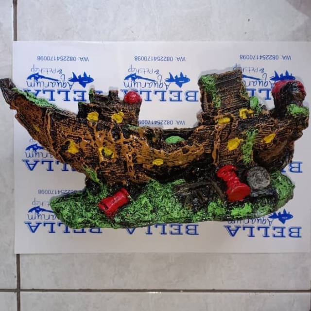 Hiasan Aquarium Kapal Laut Dekorasi Ornamen size M