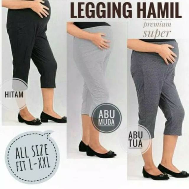 LEGGING HAMIL WANITA 8876 KANTONG 7/8 PREMIUM SUPER FREE POUCH Leging Hamil 7/8 Celana Hamil Celana Strit Hamil