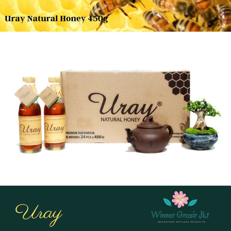 

MADU URAY NATURAL HONEY - MURNI SEHAT - MADU ORIGINAL 100% ALAMI 450gr