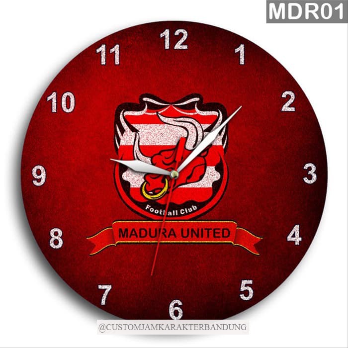 JAM DINDING BOLA MADURA UNITED MDR01 FREE BATERAI - JAM DINDING MADURA UNITED - CUSTOM JAM DINDING