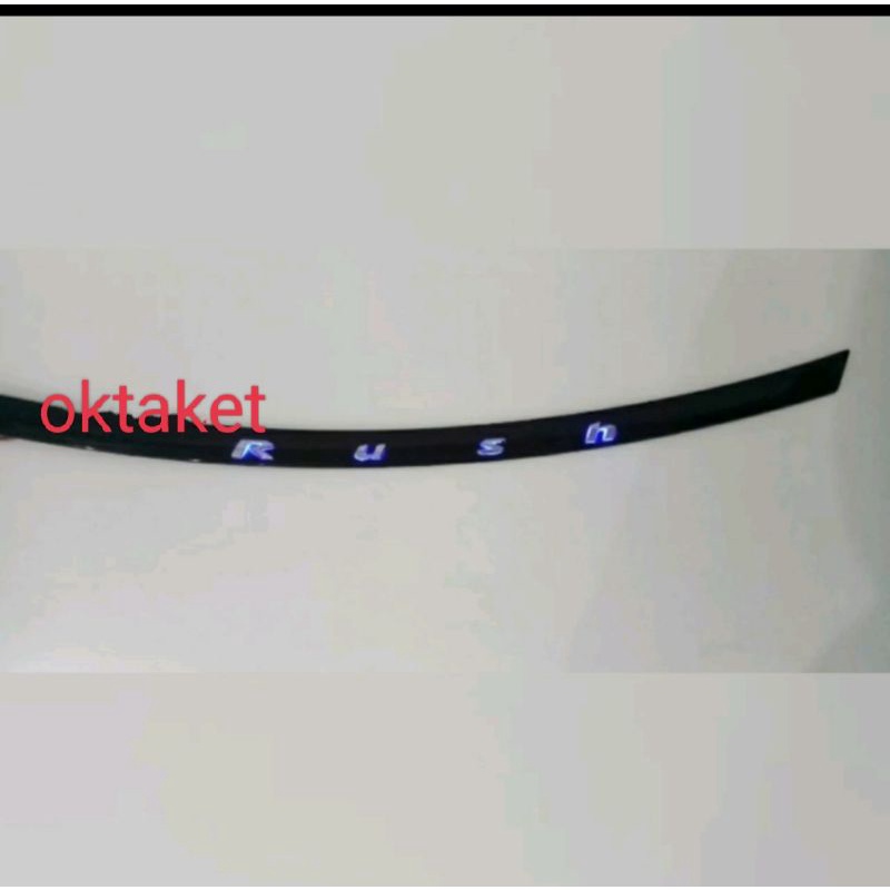 hood molding list kap mesin all new Rush 2018 2020 2021 2022 Gr Sport hitam Lampu led putih