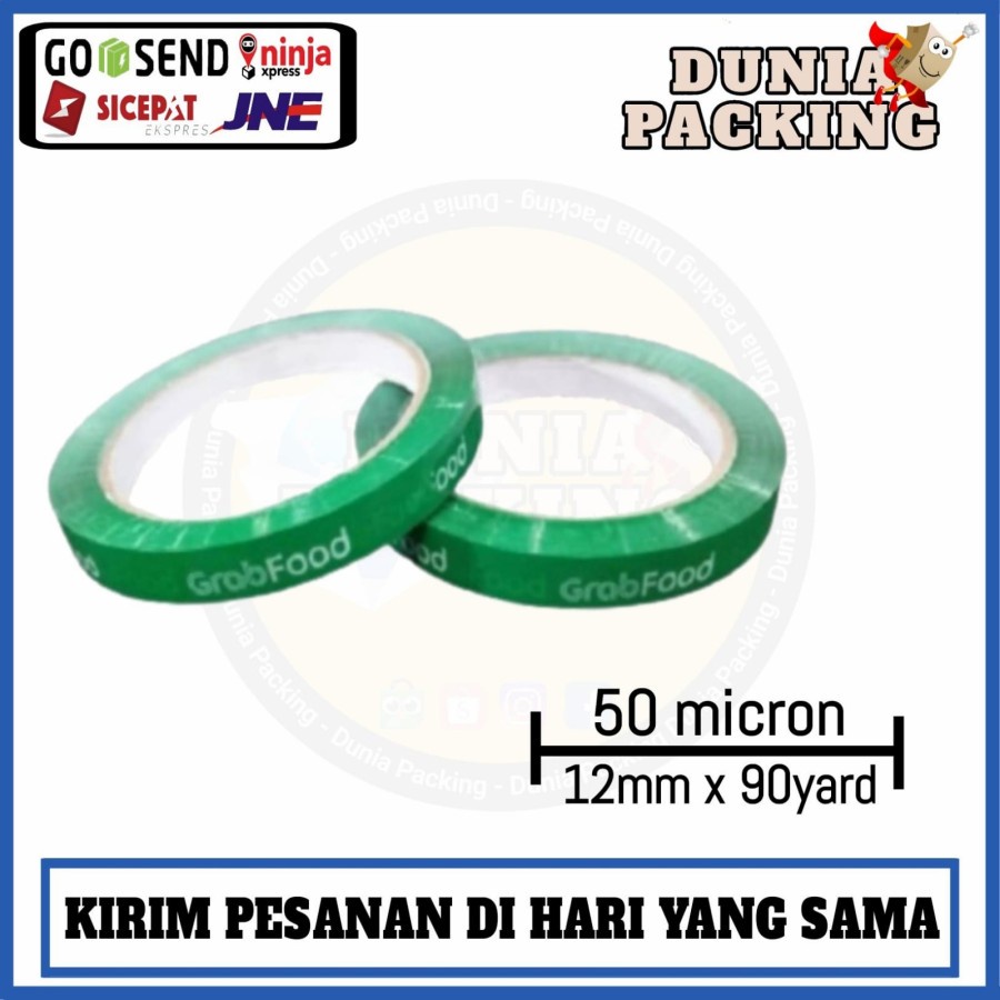 Lakban Solasi 12 x 90Yard | Grab GoFOOD | Lakban Printing Makanan