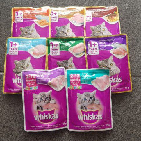 WHISKAS POUCH 85 GRAM MAKANAN BASAH KUCING