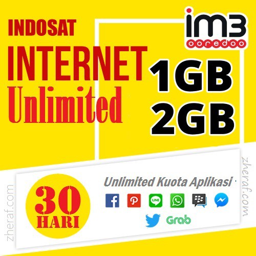 Vocher Data Indosat 1 GB Mini - 30 Hari