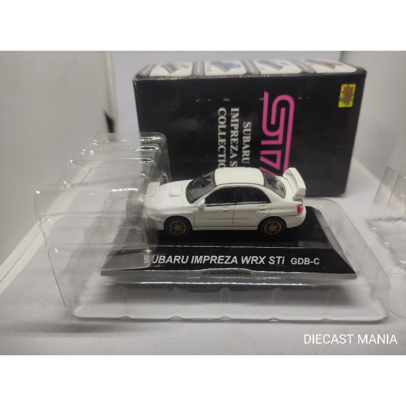 CMS RALLY CAR DIECAST 1:64 CM'S SUBARU STI SUBARU IMPREZA WRX STI GDB-C (PURE WHITE)